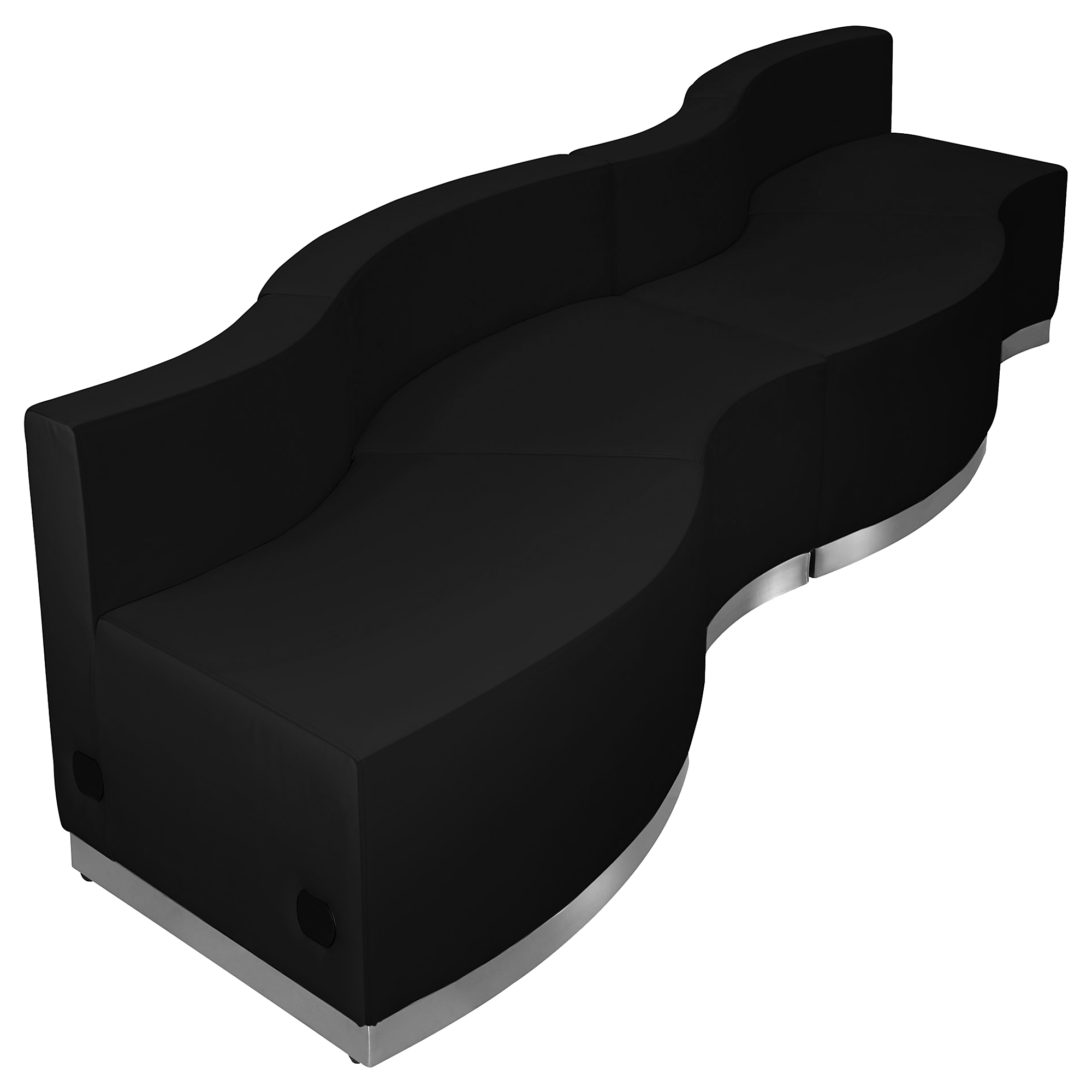 Flash Furniture, 4 PC Black LeatherSoft Reception Configuration, Included (qty.) 4 Model# ZB803730SBK